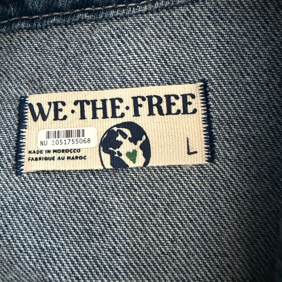 Free people Vintage-Style Denim Coverall Jumpsuit - Light Blue - Picture 3 of 4